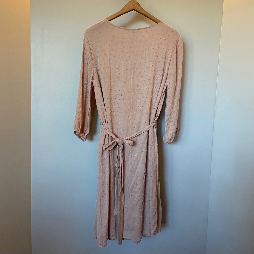 Ces Femme Dusty Mauve Raised Dots Dress. Size Medium. EUC - Picture 5 of 9